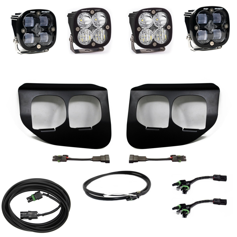 Ford Super Duty Fog Light Pocket Kit - Baja Designs - Dual FPK SAE/Sport DC - `20-`27